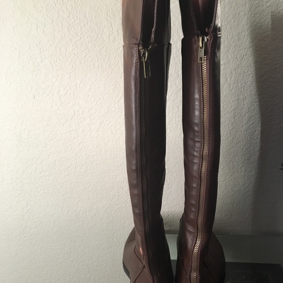 Forever 21 Faux Leather Over the Knee Boots - Picture 4 of 6
